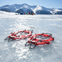 Crampons à glace en acier inoxydable à 13 pointes, antidérapants pour la neige et la glace