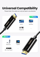 U GREEN 2.1 eARC HDR, kabel serat optik kompatibel HDCP2.2 HDTV kecepatan tinggi 8K/60Hz Ultra 48Gbps untuk Samsung TV