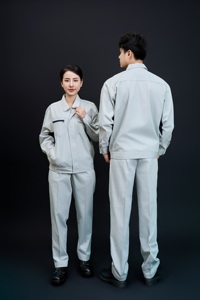 Vietnam New Top FMF Women's Grey & Navy Long-Sleeve <b>Apparel</b> & <b>Accessories</b> Safety Workwear Set - Product Image 4