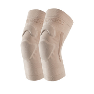 Genouillère de sport fine, protection respirante pour le basketball, invisible pour femmes, <span class=keywords><strong>jazz</strong></span>, yoga, <span class=keywords><strong>danse</strong></span> moderne, en spandex et nylon, fermeture élastique - Product Image 1