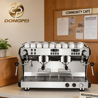 Machine à café expresso professionnelle 2 groupes en acier inoxydable, 9 bars de pression, pour barista, idéale pour les cafés