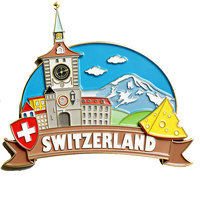 Broche en émail souvenir de Suisse, personnalisée en alliage de zinc, motif voyage Suisse Zurich Berne Zermatt, badge cadeau touristique