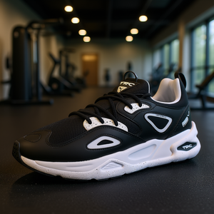 รองเท้าฟิตเนสผู้ชาย Puma Trc Blaze Chance สีดำ สีขาว วัสดุตาข่ายสังเคราะห์ พื้นรองเท้ายาง พื้นรองเท้าชั้นกลาง EVA สปริง - Product Image 2