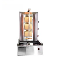 Machine à shawarma de comptoir, four à rôtisserie vertical, grill à kebab, cuisinière à gaz LP, four rotatif, machine à shawarma avec portes