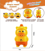 Gantungan Kunci Boneka 3D Berputar yang Dapat Mengubah Wajah, Desain Capybara Kartun Lucu, Mainan Pereda Stres Baru
