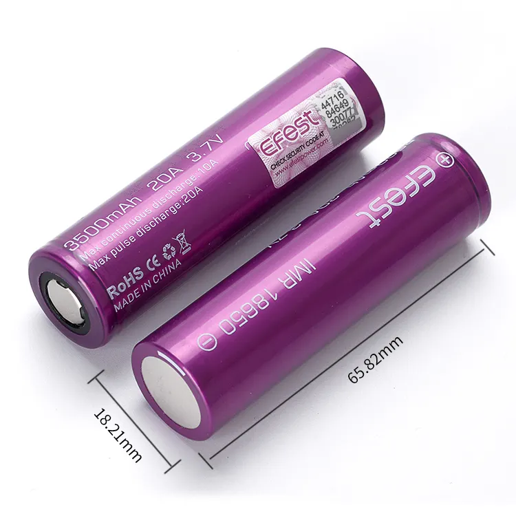 Widely Used Ebike Electric Scooter Li-ion 3500mah NCR18650GA MJ1 35E Efest Rechargeable 3.7V Lithium ionen 18650 batterie