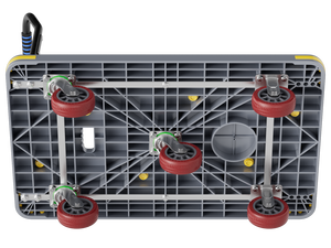 Schwerlast-Großtransportwagen aus Grauem PP mit 6-Zoll-Lila-Rädern Fünfrad-Design 800kg Tragkraft - Product Image 3