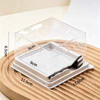 Wegwerp PET plastic transparante rechthoekige verpakking voor mousse, desserts, snacks, salade, hamburger en andere voedingsmiddelen