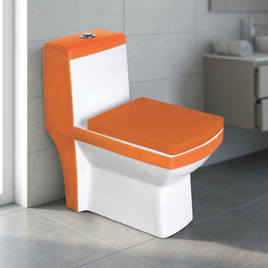 Golden Blue Color Toilet Brown Ceramic Sanitary Ware Floor Mounted Siphonic Flush One Piece Closet - Product Image 4