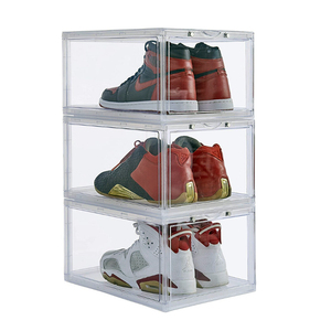 Transparent sneakerbox air jordan shoe box cajas organizadoras