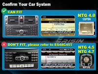 Erisin ES48C40T 12.3" LCD Dashboard Mobil untuk Mercedes-Benz C CLASS W204 2008-2011 dengan Sistem NTG 4.0 Panel Instrumen Digital HD