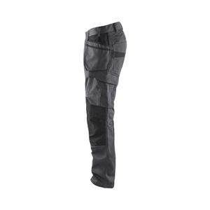 BLAKLADER - 149613309699D84 Pantalones de servicio elásticos con bolsillos para uñas Gris medio/Negro-PANTALONES DE TRABAJO EAN 7330509689974 - Product Image 4