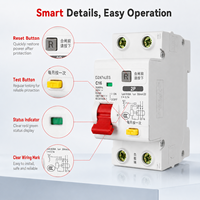 DELIXI DZ47sLES RCBO MCB RCCB Disjoncteur différentiel 1P+N 2P 3P 4P pour la distribution électrique