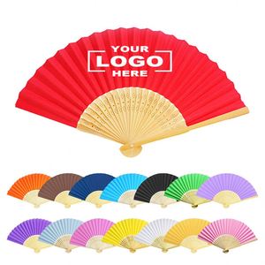 Custom Promotional Gift Folding Bamboo Rib Paper <b>Fan</b> Wedding Decor Printed Logo 8 Inch Portable Foldable Hand <b>Fan</b> - Product Image 1
