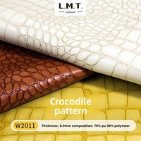Cuir synthétique PU Laimont, grand motif crocodile, résistant à l'abrasion, pour sacs, sacs à main, chaussures