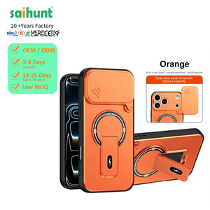 Funda Magnética Flexible de TPU y PC con Soporte para <span class=keywords><strong>iPhone</strong></span> 18 17 16 15 14 13 12 11 Pro Max, Carcasa Trasera Personalizada con Soporte Portátil - Product Image 1