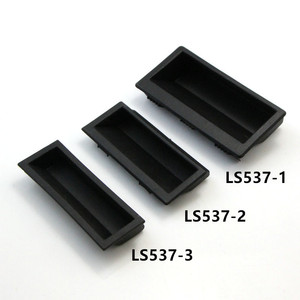 Plastic Drawer Handle Rectangle Modern Simple Minimalist Easy Installation Furniture Handle <b>Knob</b> <b>Black</b> Concealed - Product Image 4