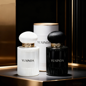 Botellas de perfume de cristal redondas blancas y negras de 30ML <span class=keywords><strong>50ML</strong></span> 100ML de lujo personalizadas, botella de perfume transparente vacía personalizada con caja de embalaje - Product Image 2