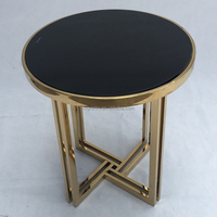 Meuble en acier inoxydable, pied en métal, dessus en marbre, petite Table pour la maison, table à thé ou à café, prix d'usine
