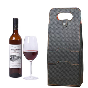 Bán buôn đầy màu sắc da đôi rượu vang bao bì Quà Tặng túi xách duy nhất xách tay túi rượu vang đỏ hộp - Product Image 6