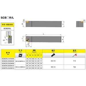 ด้าซาน เอสซีบีซีอาร์ แอล ที่จับเครื่องมือกลึงภายนอก 75 องศา สำหรับงานกลึงโลหะ - Product Image 2