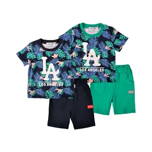 Boutique 2 Stuk Peuters Baby Tropische Boom Jongens Zomer Vakantie Aloha Casual Outfit Sets Baby Boys'' Kleding Sets
