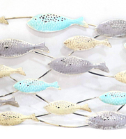 Métal coloré poisson mur ART décor coffre-fort emballage/vente par correspondance emballage Carton traditionnel puissance enduit 100 pièces