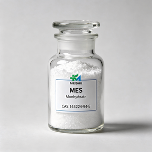 Meishu MES Monoidrato CAS 145224-94-8 99% Polvere Cristallina Bianca Materia Prima Cosmetica EINECS 224-632-3 MF C6H15NO5S - Product Image 1