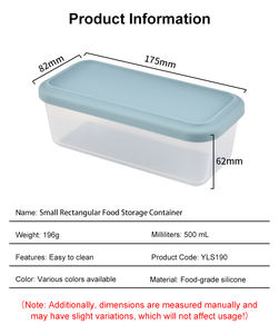 Recipiente Rectangular Transparente de Silicona, Hermético, Ecológico, Libre de BPA, para Conservación de Alimentos Frescos, Apto para Refrigerador y Microondas - Product Image 3
