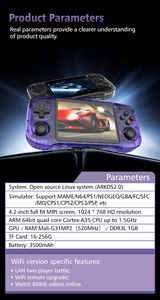 Ban Đầu R46H 64G 128G Arkos 2.0 4.2 Inch Màn Hình Retro Wifi Cầm Tay Trò Chơi Giao Diện Điều Khiển PSP PSP Di Động Video Trò Chơi Máy Nghe Nhạc Wi-Fi R36s - Product Image 5