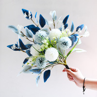 Fleurs artificielles d'art floral en soie faites à la main pour la décoration intérieure ornements Bouquets Arrangements de table pour salon Table à manger