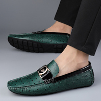 Mocassins de conduite en cuir véritable à enfiler, semelle souple, chaussures décontractées avec soutien en cuir intérieur et extérieur, OEM/ODM