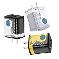 Cargador Rápido USB Tipo C de 120W con Enchufe Estadounidense, Cargador de Pared USB-C PD con Carga Rápida GaN, Cargador Rápido Tipo C para Teléfono Móvil, Adaptador de Viaje