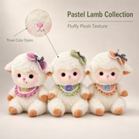 Peluches en gros pour machines à griffes, poupées en peluche douces, cadeaux de jeu de griffes, collection Agneau Pastel