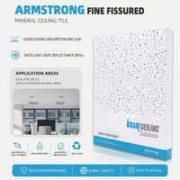 Armstrong FINE FISSURED offre une surface non directionnelle et constitue une solution économique pour l'absorption acoustique de classe C.