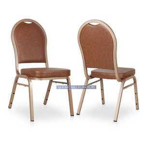 Chaises <span class=keywords><strong>de</strong></span> réunion d'hôtel modernes en métal avec coussin en mousse haute densité, empilables, mobilier commercial pour salon et <span class=keywords><strong>salle</strong></span> <span class=keywords><strong>de</strong></span> conférence - Product Image 2