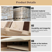 Palette en bois de pin traité IPPC réparable à 4 entrées pour entrepôt de stockage de matériaux de construction et logistique au Moyen-Orient