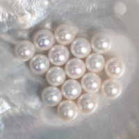 Perles d'eau douce Edison rondes parfaites de haute qualité, blanches naturelles, perles en vrac pour la fabrication de bijoux DIY