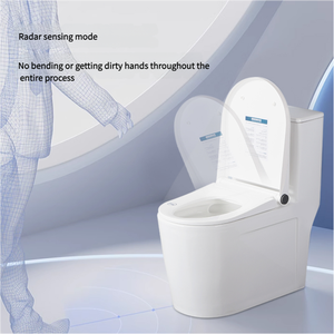 Couvre-siège de toilette intelligent en forme de U, autonettoyant, avec capteur radar, couvercle rabattable, lumière nocturne et bouclier en mousse - Product Image 3