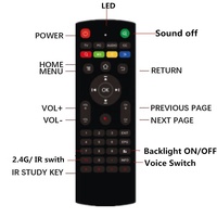 Télécommande universelle USB 2,4 GHz avec clavier QWERTY pour Android TV, télécommande avec clavier Bluetooth