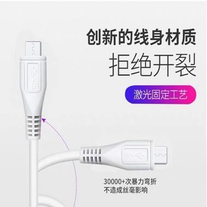 <b>Micro</b> Usb Data Cable 1m White Pvc Jacket Braided Shielding For Mobile <b>Phone</b> Charging And Data Transfer - Product Image 1