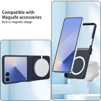 Étui pliable magnétique effet peau pour Samsung Galaxy Z Flip 8 7 6 5, protection intégrale de la charnière, antichoc, avec protection d'écran en verre trempé