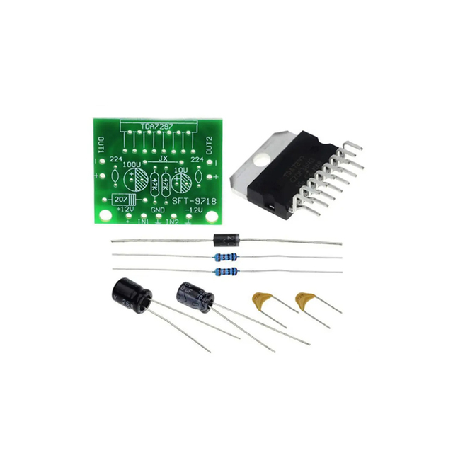 1set TDA7297 amplifier board spare parts dc 12v grade 2.0 dual audio encoding 15w electronic diy kit