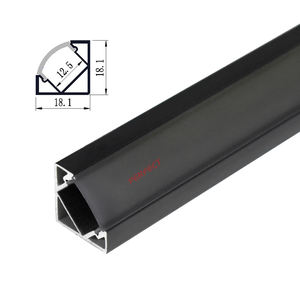 Canale in alluminio a forma di <span class=keywords><strong>V</strong></span> di colore nero per profilo in alluminio flessibile a strisce luminose a led - Product Image 4