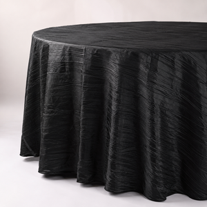 Rectangular Crinkle Taffeta <b>Tablecloth</b> Polyester Table Cover for Wedding Banquet and Event Styling - Product Image 1