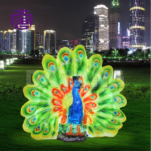 Elegant Peacock LED Motif Light with Fiberglass Resin Material for Outdoor Garden Landscape and Decorative Lighting - Product Image 3