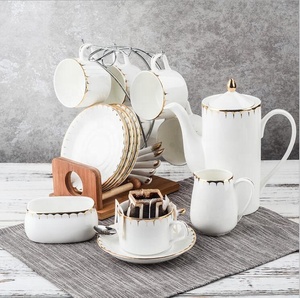 22pcs Venta caliente taza de café de porcelana tazas taza de café conjunto 22pcs juego de té cerámica albert real juego de té - Product Image 4