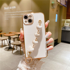 Funda de Teléfono de TPU Suave con Diseño de Princesa y Brazalete de Peluche, Lujosa y Elegante, para iPhone 17 16 15 14 13 12 11 Pro Max Plus - Product Image 5