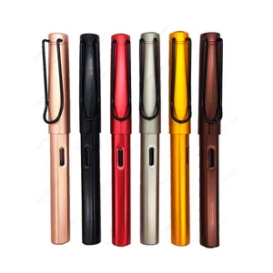 LOGO Custom Promotional executive classic calligraphy China Gift Metal fountain pen with Steel Clip