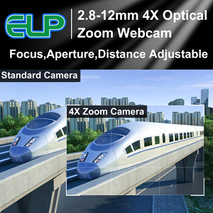 Caméra Web ELP 1,3 MP à faible luminosité, HD, objectif varifocal 2,8-12 mm, monture M12, caméra USB à faible luminosité, mini caméra Web pour ordinateur portable, PC - Product Image 3